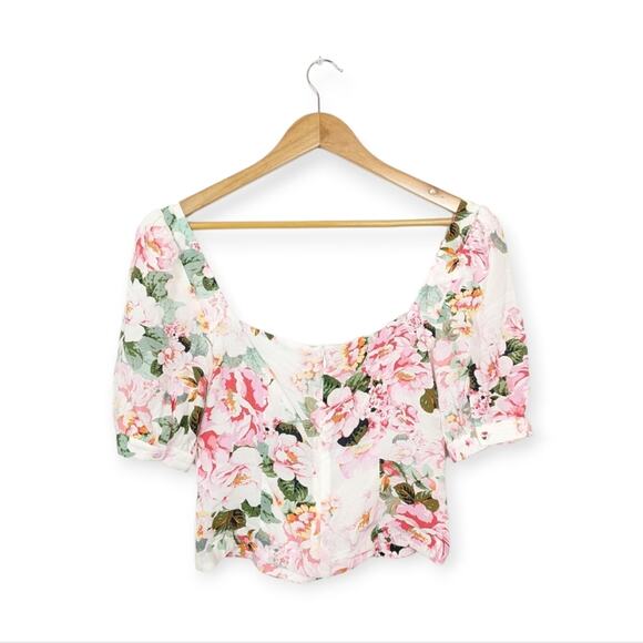 NWT Favorite Daughter The One That Got Away Floral Square Neck Blouse Size S - Picture 2 of 8